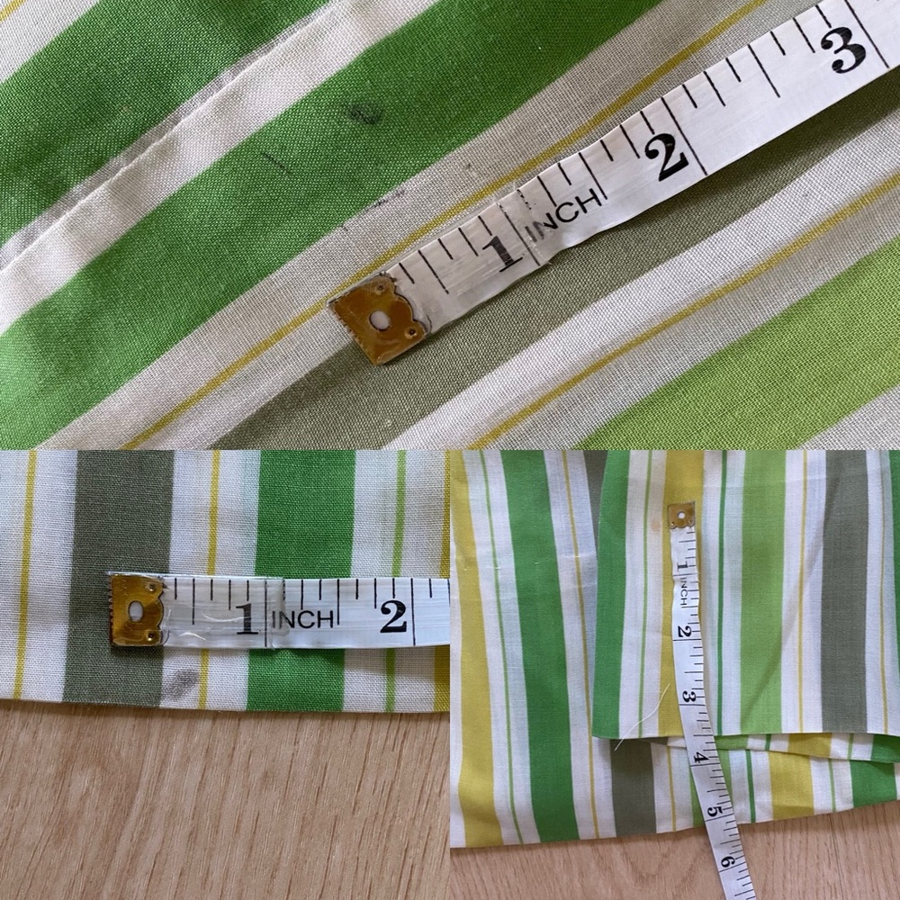 Vintage Green Lemon Candy Stripe Shirt Dress w/ Belt Kenny Classics by Donnkenny - Picture 13 of 13
